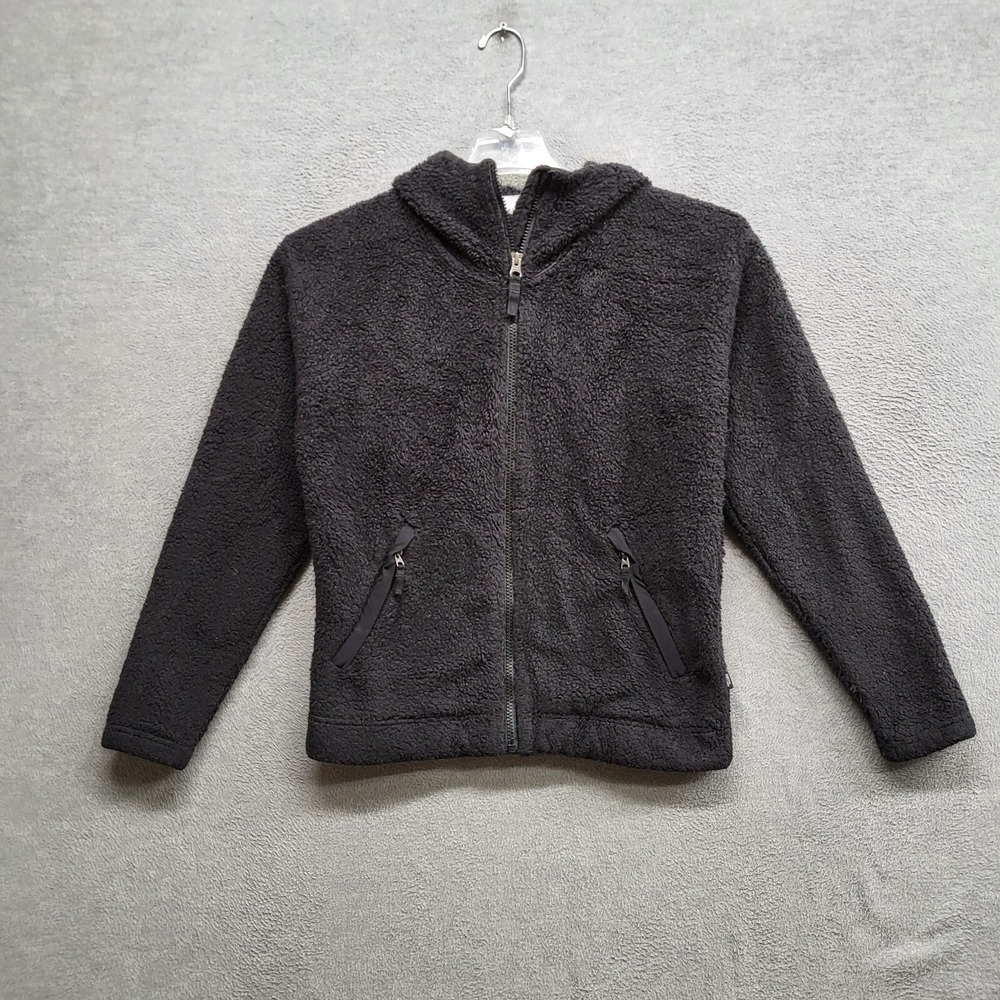 The North Face‎ Women Jacket Small Black Fleece Sherpa Full Zip Hooded